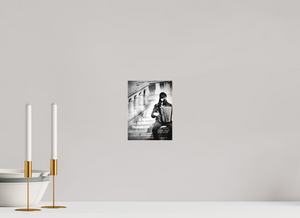 15 x 20 cm, Tirage photo sous plexi mat Chat accordéon