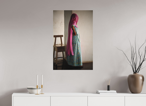 60 x 90 cm, Tirage photo sous plexi mat Femme Jodhpur