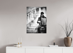 60 x 80 cm, Tirage photo sous plexi mat Chat accordéon