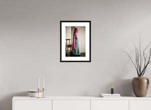 30 x 45 cm, Tirage photo Fine Art + Cadre + Passe-Partout Femme Jodhpur