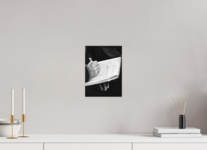20 x 27,7 cm, Tirage photo sous plexi mat L'écrivain du métro