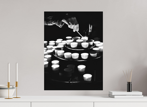45 x 60 cm, Tirage photo sous plexi mat Bougies Notre Dame de Paris
