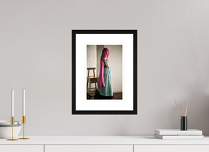 20 x 30 cm, Tirage photo Fine Art + Cadre + Passe-Partout Femme Jodhpur