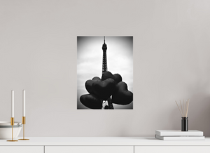 30 x 39 cm, Tirage photo sous plexi mat Tour Eiffel et ballons
